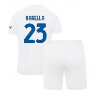 Inter Milan Nicolo Barella #23 Bortadräkt Barn 2023-24 Kortärmad (+ Korta byxor)